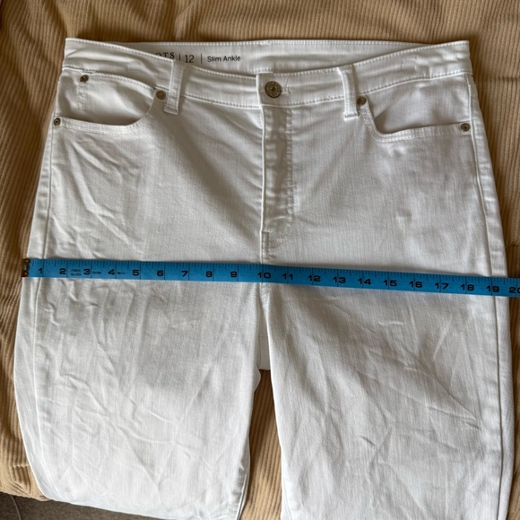 Talbots Flawless Slim Ankle Jeans White Size 12 - Picture 10 of 12